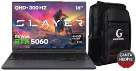 Resim Game Garaj Slayer R9T-5060 C8 AMD Ryzen 9 8945HX 16GB RAM 500GB SSD RTX5060 16" 300Hz QHD+ FreeDOS Gaming Laptop 