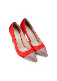 Resim Deery Kırmızı Saten Taşlı Stiletto Kadın Topuklu Ayakkabı - K0030zkrmm01 Kırmızı 