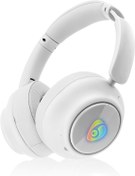 Resim OVLENG Kablosuz Bluetooth kulaklık, kulak üstü kulaklık, katlanabilir, kablosuz, 3,5 mm AUX, entegre mikrofonlu, arka plan aydınlatmalı RGB LED, açık mavi 