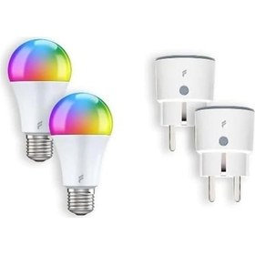 Resim 2'li Akıllı Priz Ve Akıllı Ampul Seti 