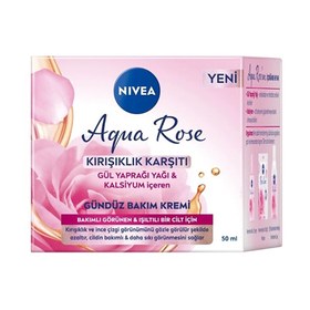 Resim Nivea Aqua Rose Kalsiyum İçeren Kırışıklık Karşıtı Gündüz Yüz Bakım Kremi 50 ml 
