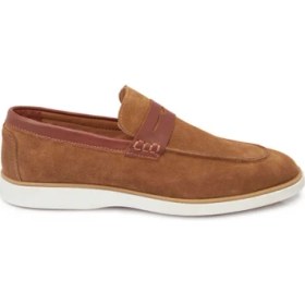 Resim Tergan Taba Hakiki Süet Deri Erkek Loafer - E24I1AY56749-K59 