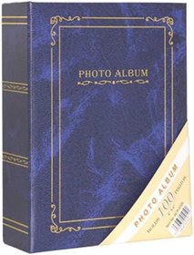 Resim Rabsev 10x15cm 100 Fotoğraf Kapasiteli Ciltbezli Lüks Fotoğraf Albümü (MAVİ) 