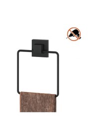 Resim Tekno Tel Ef-234 Yapışkanlı Banyo Kare Havluluk Siyah 