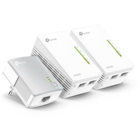 Resim Tp-Link WLAN Powerline Adaptörü Üçlü Set TL-WPA4220T KIT (WLAN 300Mbit/sn, AV600 Powerline, Wifi Clone, 