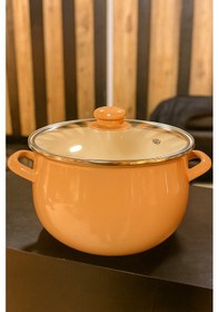 Resim Alev Emaye Emaye Tencere 24 Cm - 6 Litre Sarı 