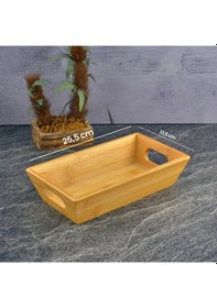 Resim Tohanaa Bambu Ekmek Sepeti Renkli 