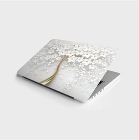 Resim Laptop Sticker Bilgisayar Notebook Pc Kaplama Etiketi 3d Beyaz Ağaç 