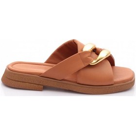 Resim Dgn 0050-3656 Kadın Tokali Terlik Taba 