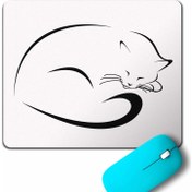 Resim Kendim Seçtim Uyuyan Kara Kedi Sleeping Black Cat Mouse Pad 