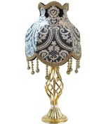 Resim Fransız Dantel Koyu Füme Kadife Kumaş Gold Ayak Klasik Yatak Odas Diğer 