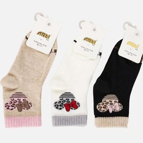 Resim Artı Sandeli 3'lü Soket Kız Çocuk Çorap Seti 