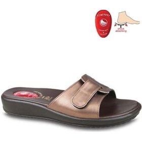 Resim Ceyo 9200-12 Topuk Jelli Anatomik Taban Kadın Terlik Bakır 36-40 Bakır 