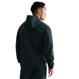 Resim Nike Therma-Fit Full-Zip Erkek Yeşil Antrenman Sweatshirt DQ4830-390 