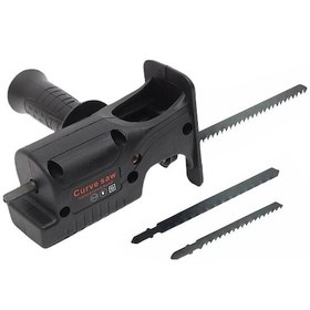 Resim Diğer 3 Değiştirilebilir Testere Bıçağı İle Elektrikli Matkap Adaptörü Tilki Kuyruğu Testere Modifiye Aleti 