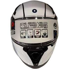 Resim Shiro Katana Sv S Power Kapalı Kask Beyaz - Lacivert - Mavi 