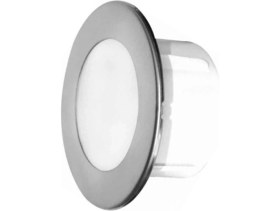 Resim Full Reyon Yuvarlak Gün Işığı Sensörsüz Mat Krom LED Spot Basamak Armatürü 