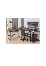 Resim 250-c Ceviz L Tipi Çalışma Oyun Masası Ceviz 