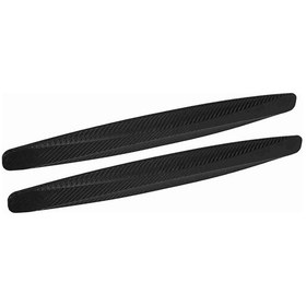 Resim Reedark Abs Karbon Fiber Siyah Araba Tampon Koruması - Ön-arka Kurulum, Çizik Ve Sürtünme Koruyucu, 1 Çift Set 