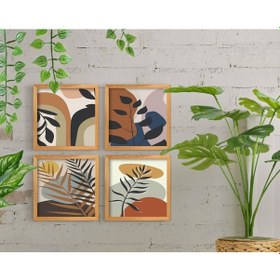 Resim Bk Home Dekoratif 4’Lü Retro Ahşap Tablo-3 (551041081) 