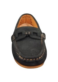 Resim Punto 312118z Toka Detaylı Dikişli Yumuşak İç Pedli Hakiki Süet Günlük Kadın Babet Loafer Ayakkabı Siyah 