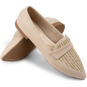 Resim Deery Bej Hasır Desenli Kadın Babet - 38602zbejc01 Bej 