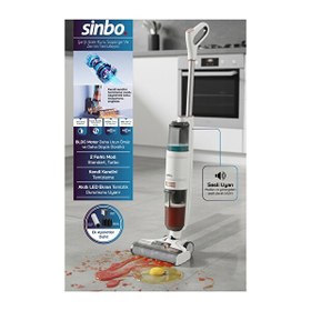Resim Sinbo SFC-4102 Islak Kuru Siyah Şarjlı Dikey Süpürge Beyaz 