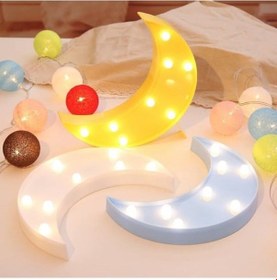 Resim Dekoratif Led Ay Gece Lambası Beyaz 