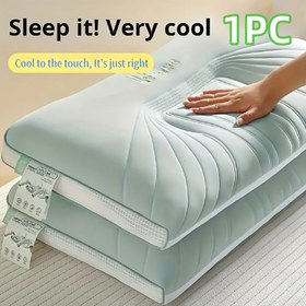 Resim Yeni Ultra Yumuşak Serinletici Yaz Yastığı, Boyun Desteği Sağlayan Uyku Yardımcısı, Dayanıklı ve Çökmeyen, Açık Bej Renkli, Nefes Alabilen & Hızlı Kuruyan, İdeal Tatil Hediyesi, Ekstra Kalın & Peluş Ev Yastığı 