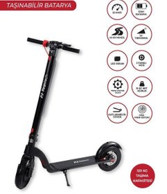 Resim X8 Elektrikli Scooter - Çıkartılabilir Batarya Özellikli Scooter 