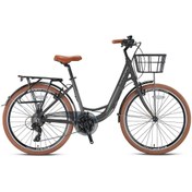 Resim Kron Cx 100 - 28 City Bike - Unisex - 15' - 21 Vites - V.b Şehir Bisikleti - Bej-siyah/kahverengi 