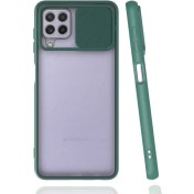 Resim Heptek İletişim Samsung Galaxy A22 4g Kılıf Slayt Sürgülü Kamera Korumalı Renkli Silikon Kapak 