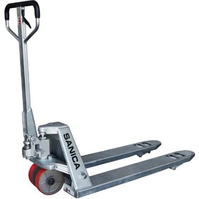 Resim Sanica 3000kg Kapasiteli 1150mm Poliüretan Tekerlekli Manuel Galvaniz Transpalet 