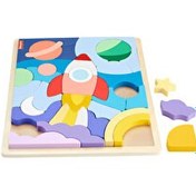 Resim Fisher Price Ahşap Uzay Yapboz HXY42 