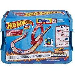 Resim Hot Wheels Track Builder Alev Temalı Akrobasi Seti HMC04 