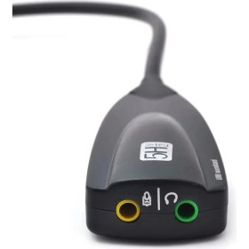 Resim MN6 USB Ses Kartı.7.1 Surround Ses Kaltesi.harici Ses Kartı Mikrofon Kulaklık Girişli 