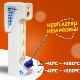 Resim Sevgift Az 8838 Lazerli ve Problu Haccp Termometresi 