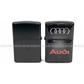 Resim Audi Mat Siyah Kapaklı Benzinli Çakmak N11.198 