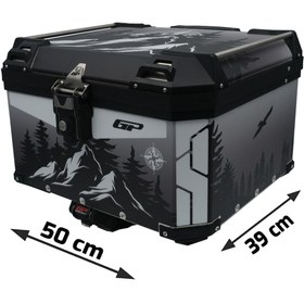 Resim GP KOMPOZİT DSN05 Universal 45 lt Desenli Alüminyum Motosiklet Çantası 