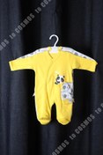 Resim to COSMOS Cosmos Bebek Panda Baskılı Sarı Bebek Tulum + Şapka 0-3 Ay 