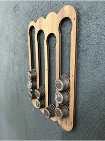 Resim LandiWork Tchibo Cafissimo Kapsül Kahve Tutucu, Ahşap Oval Tchibo Cafissimo Pod Kahve Depolama 