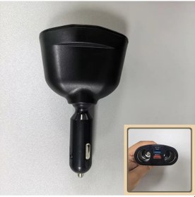 Resim Dream011 Siyah Yeni Çift Usb Ve Type C Araç Şarj Cihazı Çok Fonksiyonlu Ekran Genişletmeli Ünite 