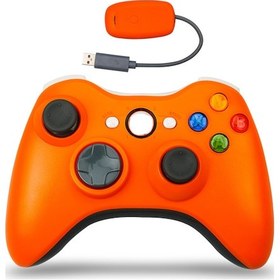 Resim Youtek Xbox 360 Oyun Kolu 2.4g Kablosuz Kumanda Abs Ergonomik Tasarım Turuncu Pil Dahil Değil 