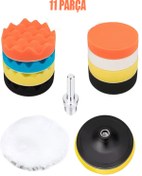 Resim NUBLADO Oto Araç Araba Pasta Cila Polisaj Süngeri Keçesi Pedi 115 Mm Parlatıcı Parlatma Seti 11 Parça. 