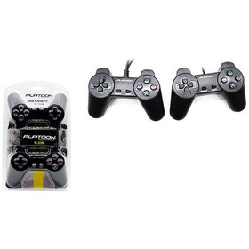 Resim Platoon Pl-2588 İkili Tip Pc Vakumlu Game Pad Tek Kablo 