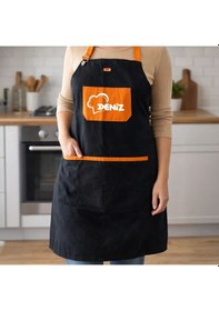 Resim Bk Gift Kişiye Özel İsimli Turuncu Cepli Siyah Mutfak Önlüğü -7, Aşçı Ve Şef Önlüğü, Ev Hediyesi Kobitmeyencom36617 Bk Gift Renkli 