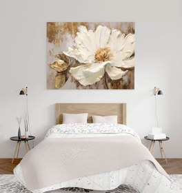 Resim Ağaç Dokulu Çiçek - 120x80 ( Çok Satan ) 