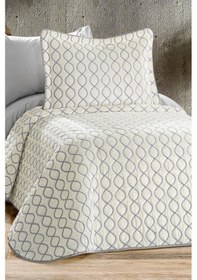 Resim Brillance Tek Kişilik Yatak Örtüsü Krem Gri Gri 