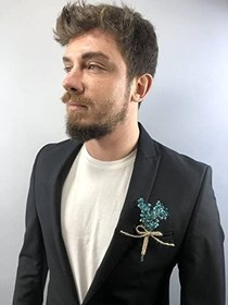 Resim Mavi Cipsolu Damat Yaka Çiçeği 5 Adet 