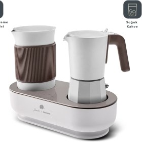 Resim Jumbo x Homend JoyPot 5013H Süt Köpürtme Fonksiyonlu ve 4 Farklı Kahve Programlı Mochapot 